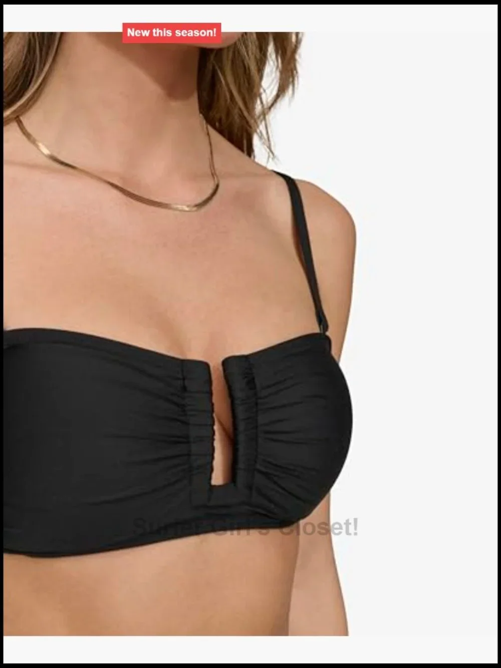 Classic Bandeau Bikini Set with Tummy Control - Nylon Spandex